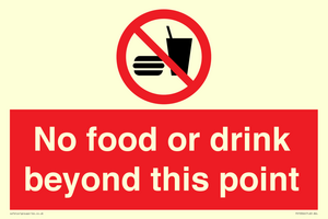 No food or drink beyond this point